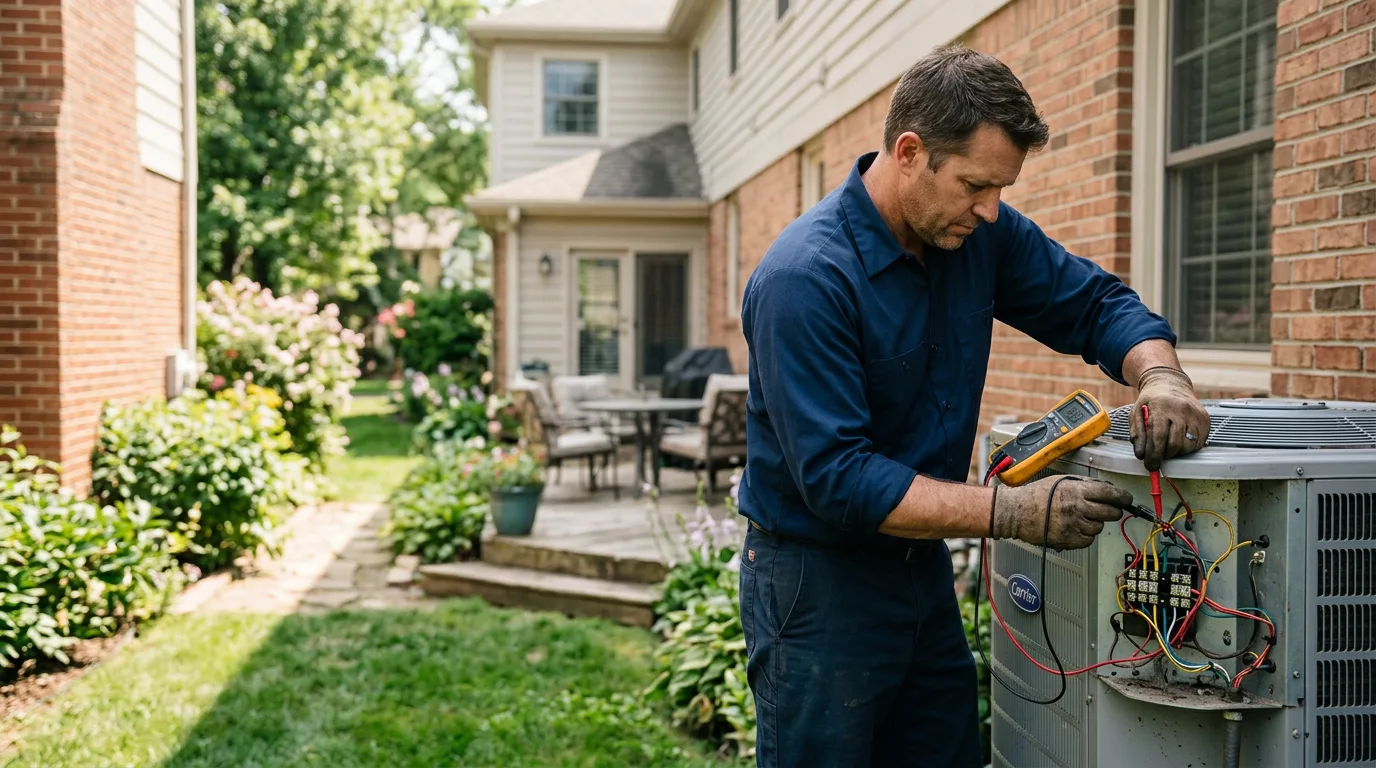HVAC technician working near Wrightstown, WI